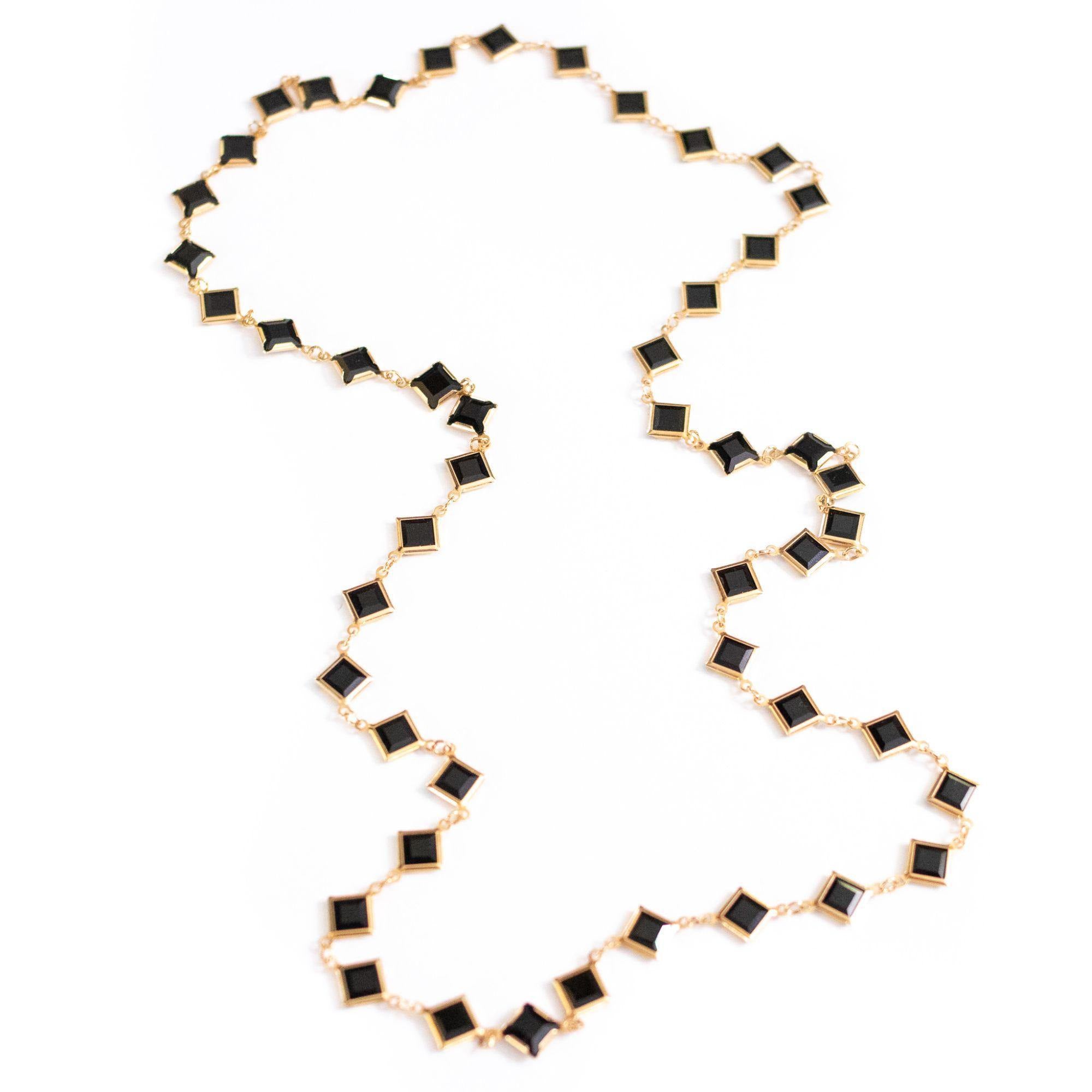 Vintage Swarovski Square Bezel Set Crystal Necklace by Swawovski - Vintage Meet Modern Vintage Jewelry - Chicago, Illinois - #oldhollywoodglamour #vintagemeetmodern #designervintage #jewelrybox #antiquejewelry #vintagejewelry