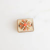 Vintage Coral and Pearl Bead Statement Ring by Unsigned Beauty - Vintage Meet Modern Vintage Jewelry - Chicago, Illinois - #oldhollywoodglamour #vintagemeetmodern #designervintage #jewelrybox #antiquejewelry #vintagejewelry