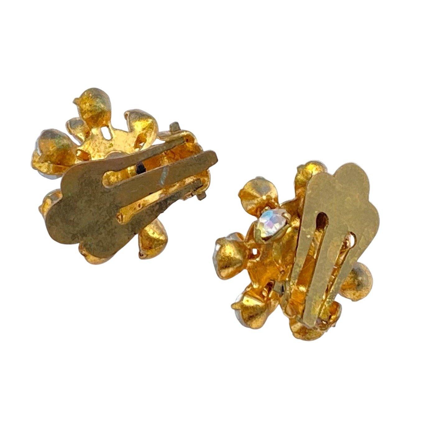 Petite Aurora  Borealis Cluster Earrings by Austria - Vintage Meet Modern Vintage Jewelry - Chicago, Illinois - #oldhollywoodglamour #vintagemeetmodern #designervintage #jewelrybox #antiquejewelry #vintagejewelry