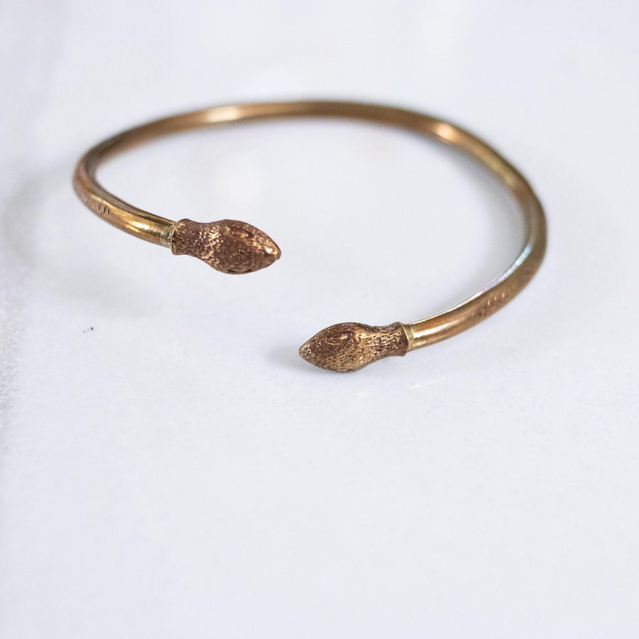 Vintage Whiting and Davis Snake Head Bracelet by Whiting and Davis - Vintage Meet Modern Vintage Jewelry - Chicago, Illinois - #oldhollywoodglamour #vintagemeetmodern #designervintage #jewelrybox #antiquejewelry #vintagejewelry