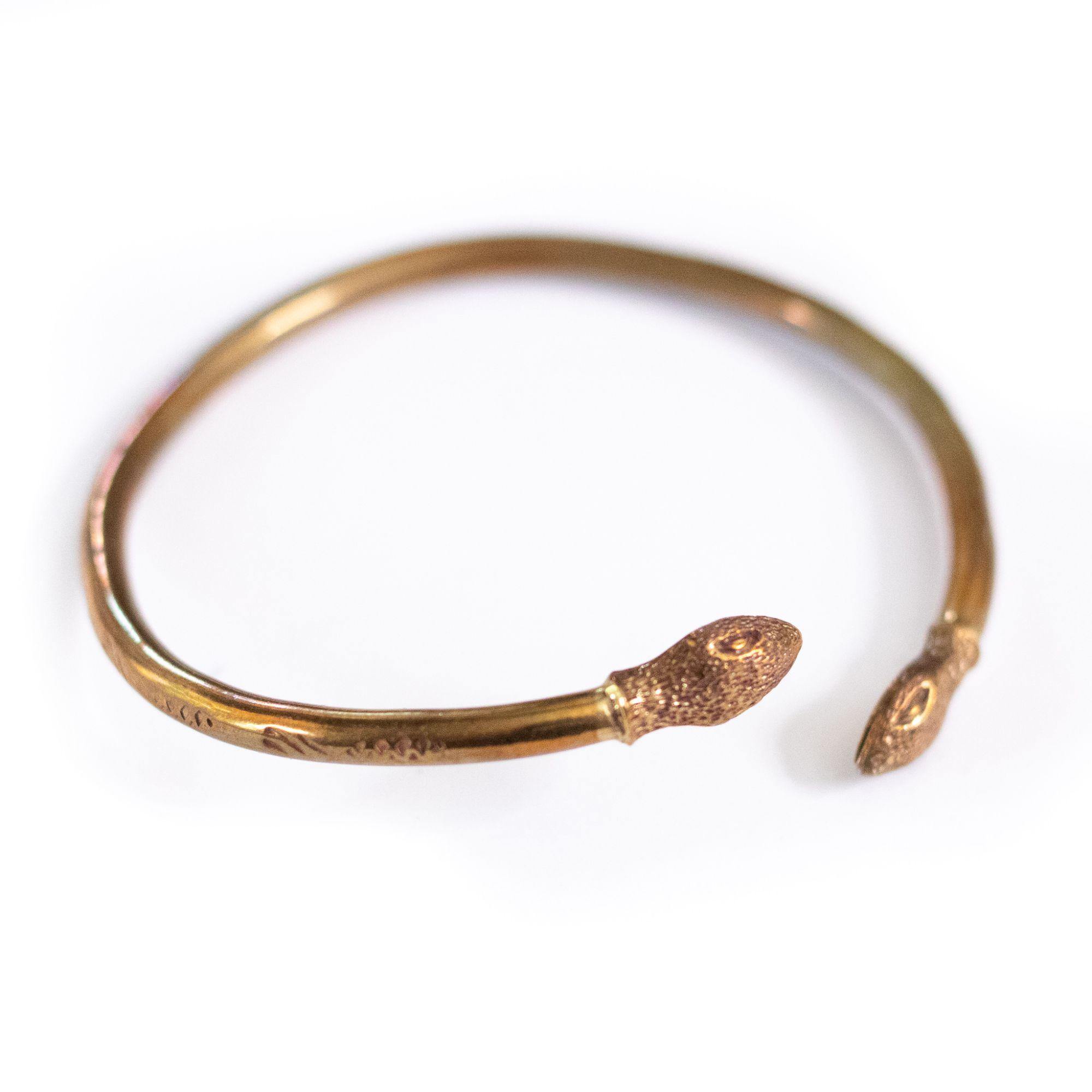 Vintage Whiting and Davis Snake Head Bracelet by Whiting and Davis - Vintage Meet Modern Vintage Jewelry - Chicago, Illinois - #oldhollywoodglamour #vintagemeetmodern #designervintage #jewelrybox #antiquejewelry #vintagejewelry