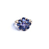 Vintage Iolite Flower Statement Ring by Unsigned Beauty - Vintage Meet Modern Vintage Jewelry - Chicago, Illinois - #oldhollywoodglamour #vintagemeetmodern #designervintage #jewelrybox #antiquejewelry #vintagejewelry