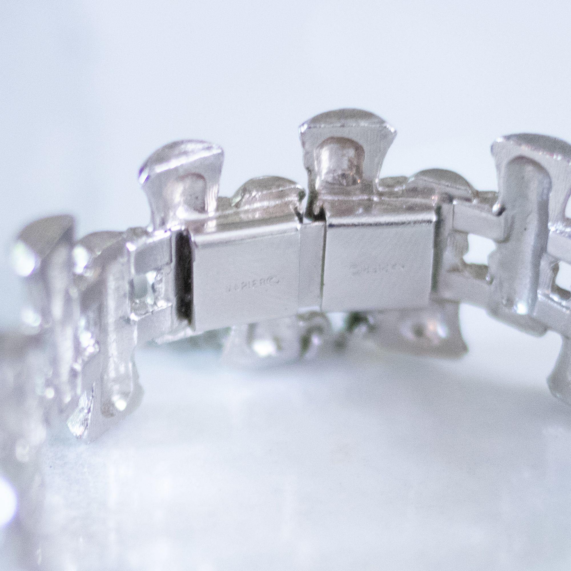 Vintage Napier Silver Bamboo Hinged Bangle Bracelet by Napier - Vintage Meet Modern Vintage Jewelry - Chicago, Illinois - #oldhollywoodglamour #vintagemeetmodern #designervintage #jewelrybox #antiquejewelry #vintagejewelry