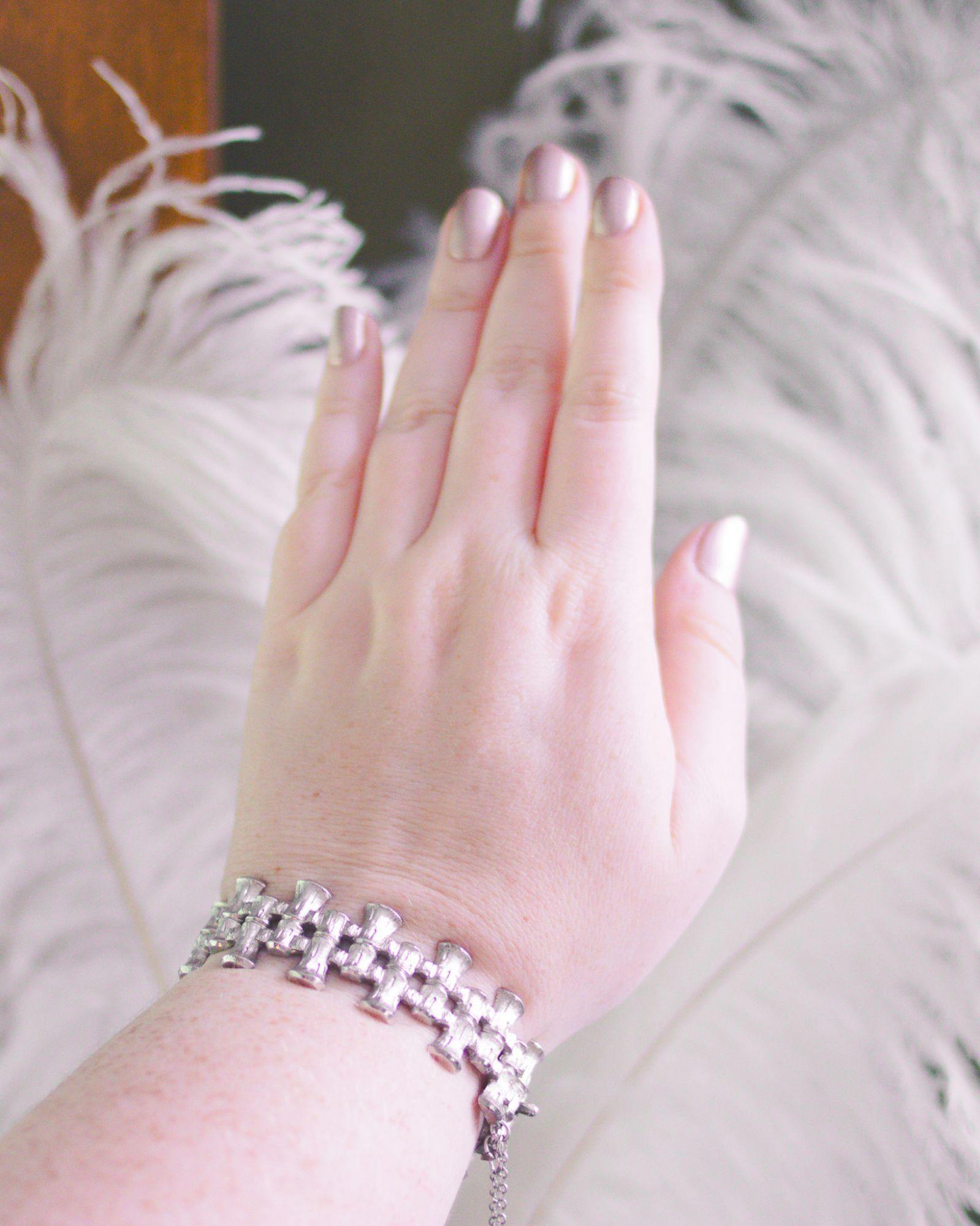 Vintage Napier Silver Bamboo Hinged Bangle Bracelet by Napier - Vintage Meet Modern Vintage Jewelry - Chicago, Illinois - #oldhollywoodglamour #vintagemeetmodern #designervintage #jewelrybox #antiquejewelry #vintagejewelry