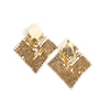 Vintage Gold Chain Mail Mesh Statement Earrings by Whiting and Davis - Vintage Meet Modern Vintage Jewelry - Chicago, Illinois - #oldhollywoodglamour #vintagemeetmodern #designervintage #jewelrybox #antiquejewelry #vintagejewelry