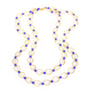 Vintage Lapis Glass and Gold Bead Necklace by Unsigned Beauty - Vintage Meet Modern Vintage Jewelry - Chicago, Illinois - #oldhollywoodglamour #vintagemeetmodern #designervintage #jewelrybox #antiquejewelry #vintagejewelry