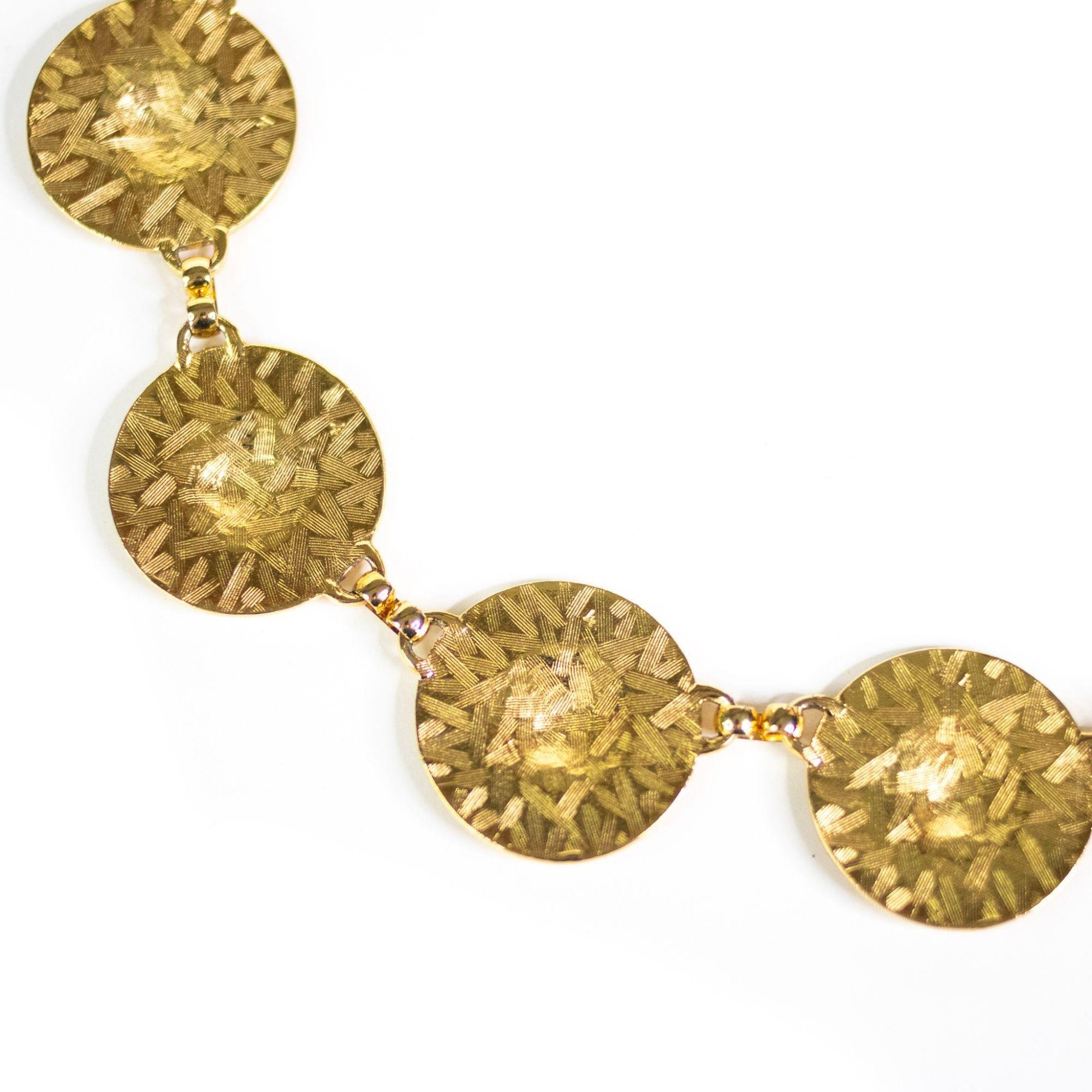 Vintage Gold Lion Coin Medallion Disc Statement Necklace by Unsigned Beauty - Vintage Meet Modern Vintage Jewelry - Chicago, Illinois - #oldhollywoodglamour #vintagemeetmodern #designervintage #jewelrybox #antiquejewelry #vintagejewelry
