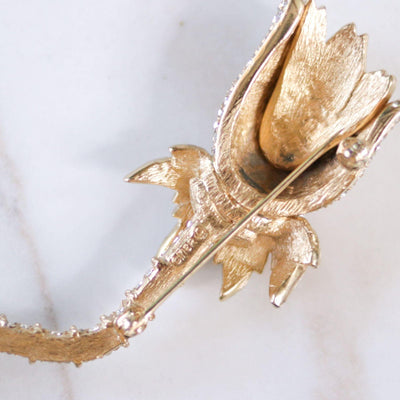 Vintage Ciner Pave Crystal Tulip Brooch by Ciner - Vintage Meet Modern Vintage Jewelry - Chicago, Illinois - #oldhollywoodglamour #vintagemeetmodern #designervintage #jewelrybox #antiquejewelry #vintagejewelry