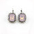 Pink Opaline and Marcasite Crystal Drop Earrings