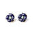 Petite Petal Rhinestone Stone Earrings in Sapphire Blue and Mint Green