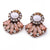 Morganite Topaz Crystal and Pearl Fan Earrings