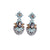 Samantha Silver Champagne Crystal and Black Drop Statement Earrings