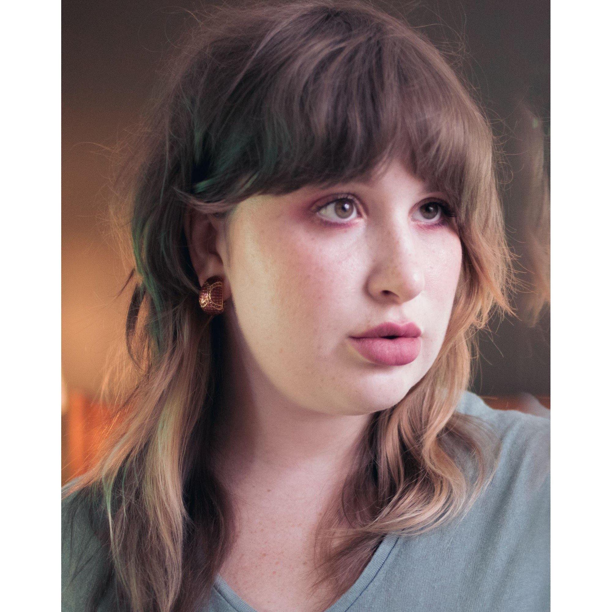 Vintage Joan Rivers Cranberry Enamel and Amethyst Crystal Earrings by Joan Rivers - Vintage Meet Modern Vintage Jewelry - Chicago, Illinois - #oldhollywoodglamour #vintagemeetmodern #designervintage #jewelrybox #antiquejewelry #vintagejewelry