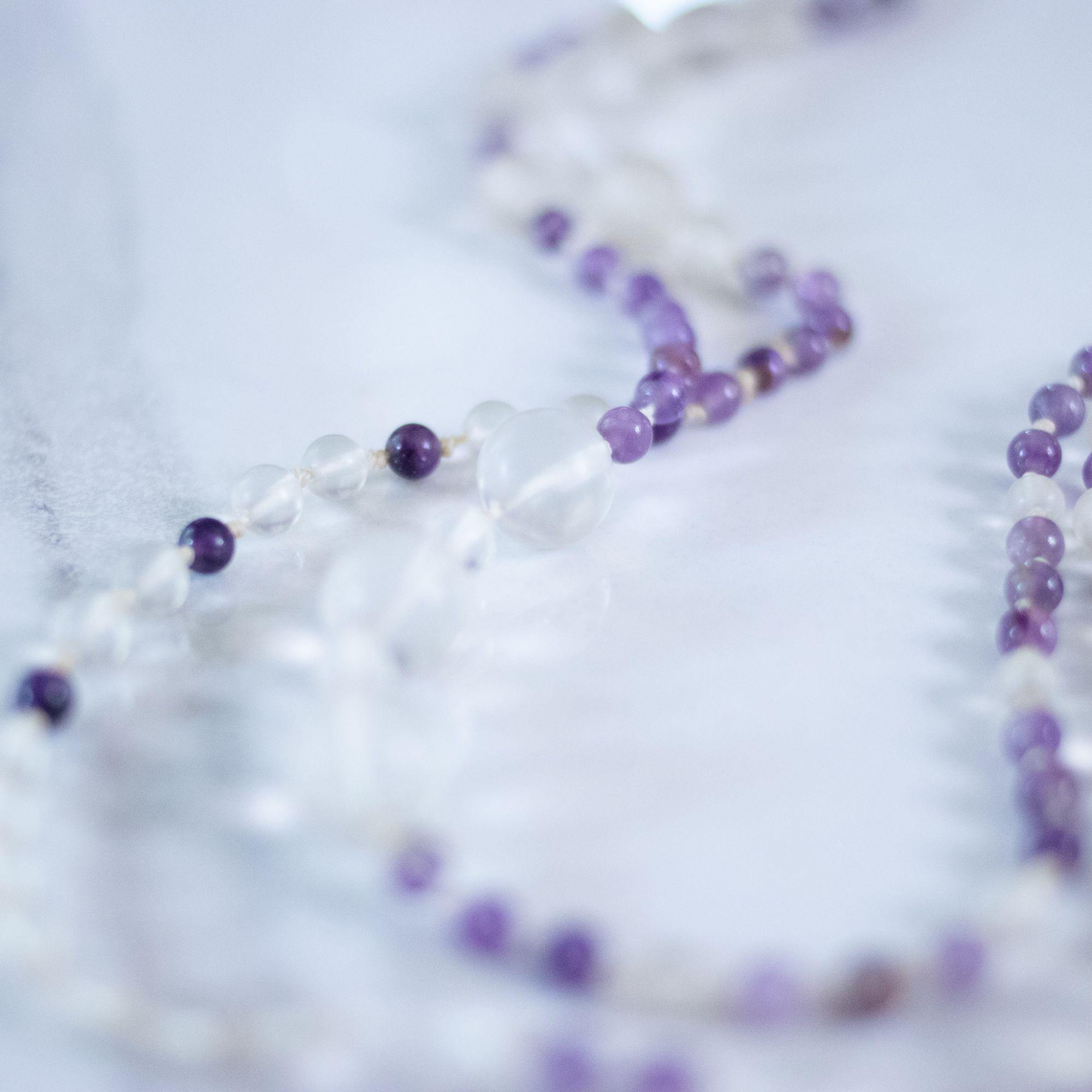 Vintage Art Deco Czech Frosted Bead and Faceted Purple Long Beaded Necklace by Czech - Vintage Meet Modern Vintage Jewelry - Chicago, Illinois - #oldhollywoodglamour #vintagemeetmodern #designervintage #jewelrybox #antiquejewelry #vintagejewelry