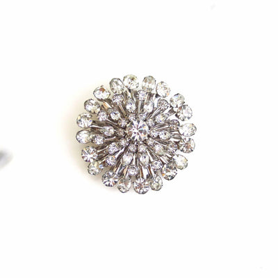 Vintage Art Deco Rhinestone Pinwheel Brooch by Unsigned Beauty - Vintage Meet Modern Vintage Jewelry - Chicago, Illinois - #oldhollywoodglamour #vintagemeetmodern #designervintage #jewelrybox #antiquejewelry #vintagejewelry