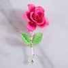 Vintage Pink Stem Rose Brooch by Unsigned Beauty - Vintage Meet Modern Vintage Jewelry - Chicago, Illinois - #oldhollywoodglamour #vintagemeetmodern #designervintage #jewelrybox #antiquejewelry #vintagejewelry
