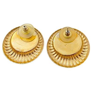 Vintage 1980s Jade and Gold Earrings by Unsigned Beauty - Vintage Meet Modern Vintage Jewelry - Chicago, Illinois - #oldhollywoodglamour #vintagemeetmodern #designervintage #jewelrybox #antiquejewelry #vintagejewelry