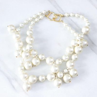 Vintage Kenneth Jay Lane Couture Chunky Pearl Statement Necklace by Vintage Kenneth Jay Lane Couture Large Multi Strand Pearl Statement Necklace - Vintage Meet Modern Vintage Jewelry - Chicago, Illinois - #oldhollywoodglamour #vintagemeetmodern #designervintage #jewelrybox #antiquejewelry #vintagejewelry