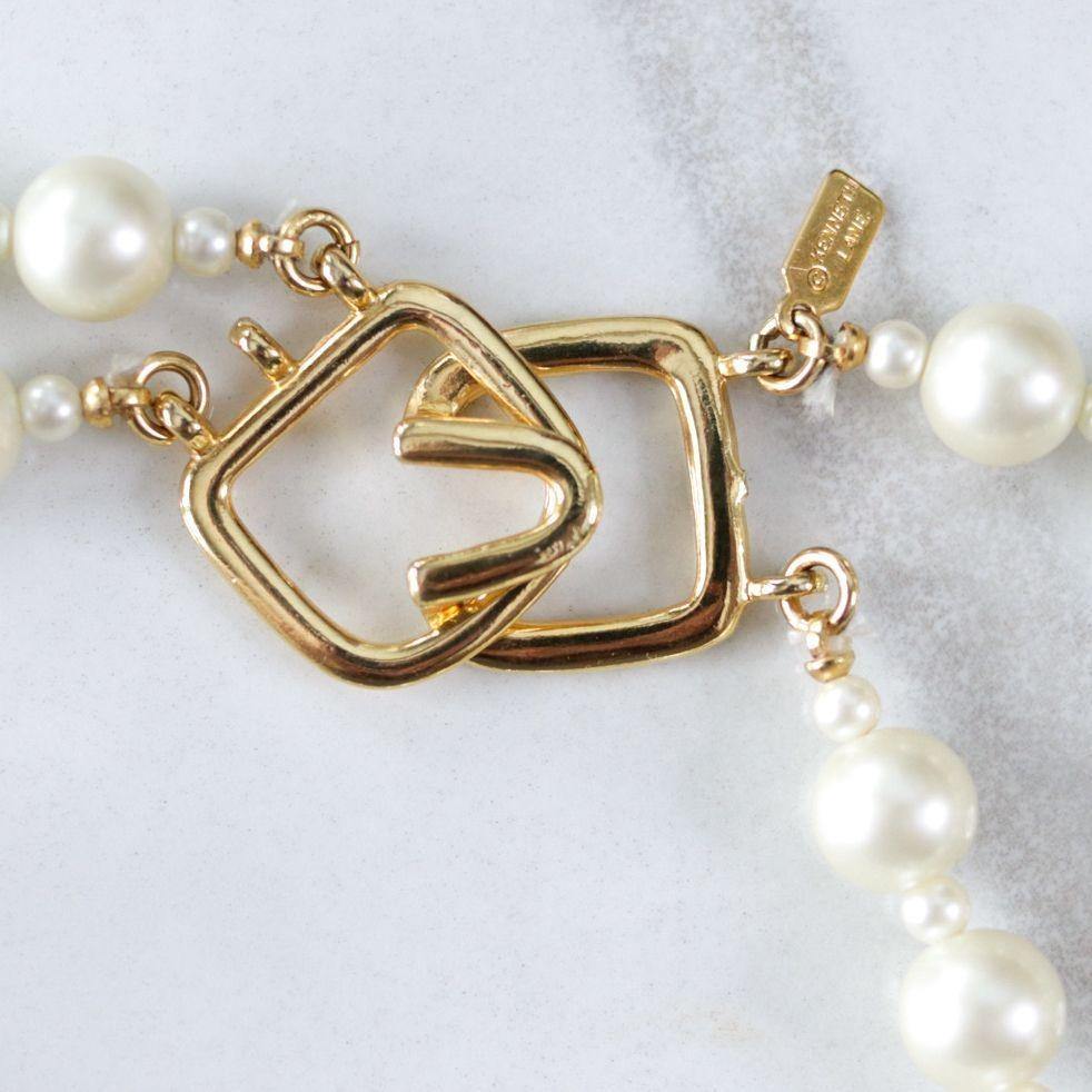 Vintage Kenneth Jay Lane Couture Chunky Pearl Statement Necklace by Vintage Kenneth Jay Lane Couture Large Multi Strand Pearl Statement Necklace - Vintage Meet Modern Vintage Jewelry - Chicago, Illinois - #oldhollywoodglamour #vintagemeetmodern #designervintage #jewelrybox #antiquejewelry #vintagejewelry