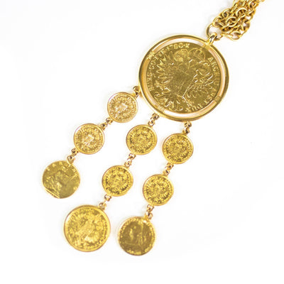 Vintage French Couture Inspired  Long Pendant Charm Statement Necklace by Unsigned Beauty - Vintage Meet Modern Vintage Jewelry - Chicago, Illinois - #oldhollywoodglamour #vintagemeetmodern #designervintage #jewelrybox #antiquejewelry #vintagejewelry