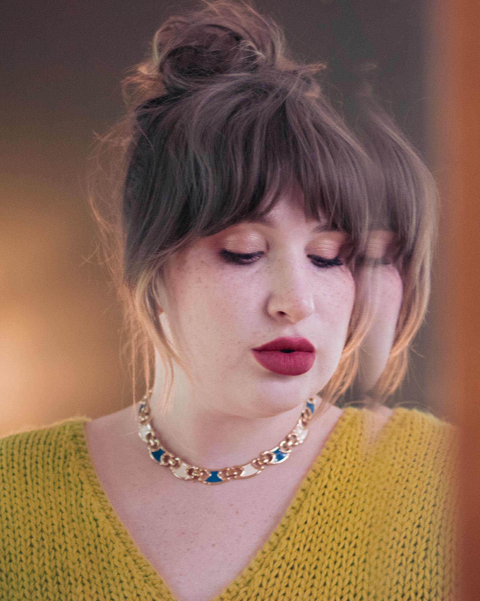 Vintage Monet Gold and Blue Link Necklace by Monet - Vintage Meet Modern Vintage Jewelry - Chicago, Illinois - #oldhollywoodglamour #vintagemeetmodern #designervintage #jewelrybox #antiquejewelry #vintagejewelry