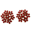 Vintage Red Daisy with Diamante Rhinestone Statement Earrings by Unsigned Beauty - Vintage Meet Modern Vintage Jewelry - Chicago, Illinois - #oldhollywoodglamour #vintagemeetmodern #designervintage #jewelrybox #antiquejewelry #vintagejewelry
