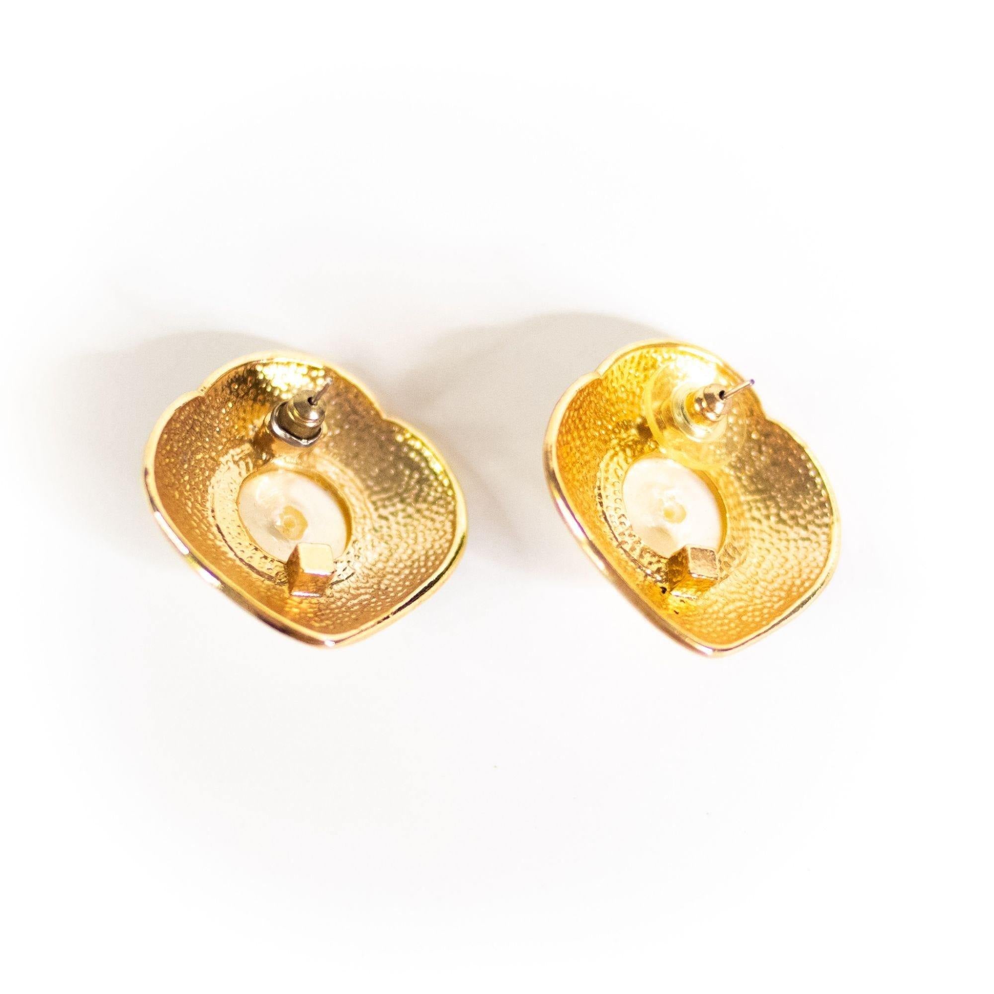 Black Enamel, Pave Crystal, Faux Pearl Statement Earrings by Vintage Meet Modern - Vintage Meet Modern Vintage Jewelry - Chicago, Illinois - #oldhollywoodglamour #vintagemeetmodern #designervintage #jewelrybox #antiquejewelry #vintagejewelry