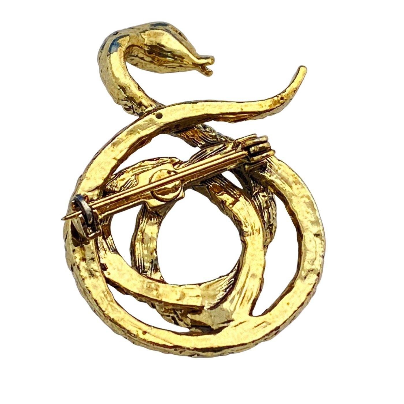 Vintage Snake Brooch by Unsigned Beauty - Vintage Meet Modern Vintage Jewelry - Chicago, Illinois - #oldhollywoodglamour #vintagemeetmodern #designervintage #jewelrybox #antiquejewelry #vintagejewelry
