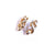 Vintage Gold Swirl Doorknocker Pave Rhinestone Statement Earrings