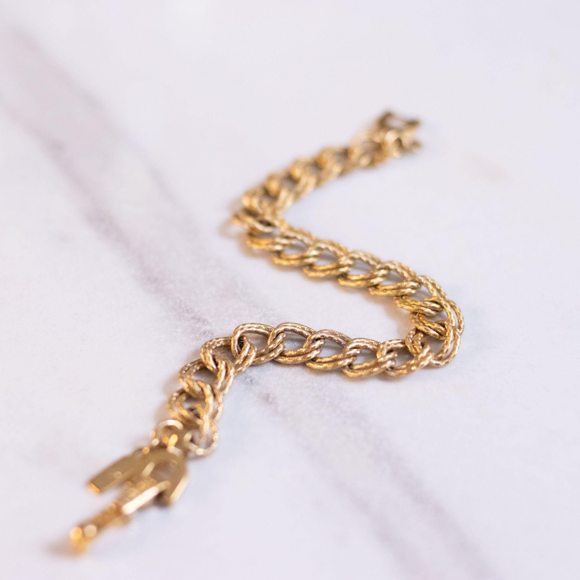 Vintage Monet Classic Double Chain Bracelet by Monet - Vintage Meet Modern Vintage Jewelry - Chicago, Illinois - #oldhollywoodglamour #vintagemeetmodern #designervintage #jewelrybox #antiquejewelry #vintagejewelry