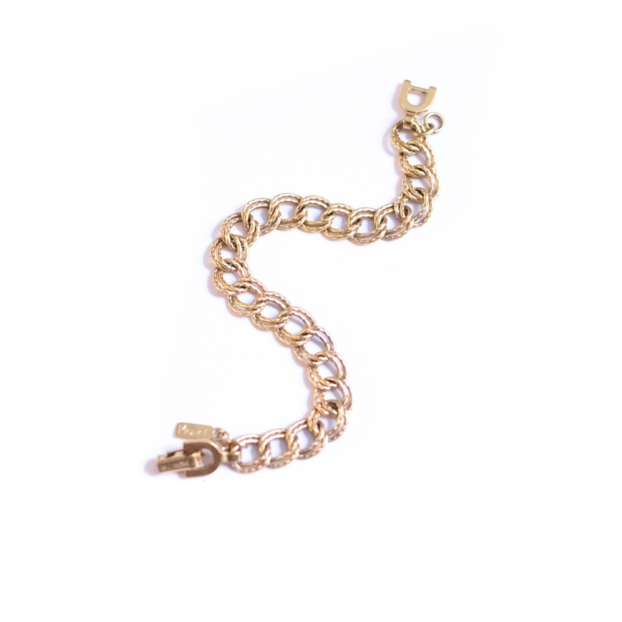 Vintage Monet Classic Double Chain Bracelet by Monet - Vintage Meet Modern Vintage Jewelry - Chicago, Illinois - #oldhollywoodglamour #vintagemeetmodern #designervintage #jewelrybox #antiquejewelry #vintagejewelry