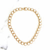 Vintage Crown Trifari White Cabochon and Gold Choker Necklace by Crown Trifari - Vintage Meet Modern Vintage Jewelry - Chicago, Illinois - #oldhollywoodglamour #vintagemeetmodern #designervintage #jewelrybox #antiquejewelry #vintagejewelry
