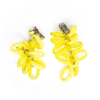 Bright Banana Yellow Dangling Statement Earrings by Unsigned Beauty - Vintage Meet Modern Vintage Jewelry - Chicago, Illinois - #oldhollywoodglamour #vintagemeetmodern #designervintage #jewelrybox #antiquejewelry #vintagejewelry