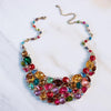 Vintage Colorful Rhinestone Bib Statement Necklace by Unsigned Beauty - Vintage Meet Modern Vintage Jewelry - Chicago, Illinois - #oldhollywoodglamour #vintagemeetmodern #designervintage #jewelrybox #antiquejewelry #vintagejewelry