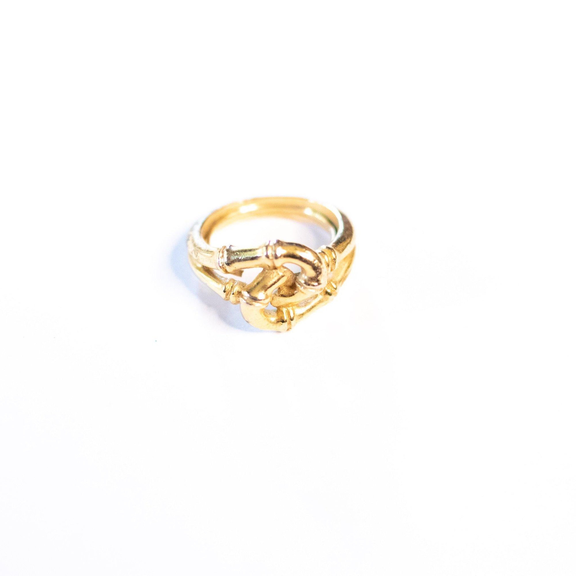 Vintage Crown Trifari Bamboo Knot Ring by Crown Trifari - Vintage Meet Modern Vintage Jewelry - Chicago, Illinois - #oldhollywoodglamour #vintagemeetmodern #designervintage #jewelrybox #antiquejewelry #vintagejewelry