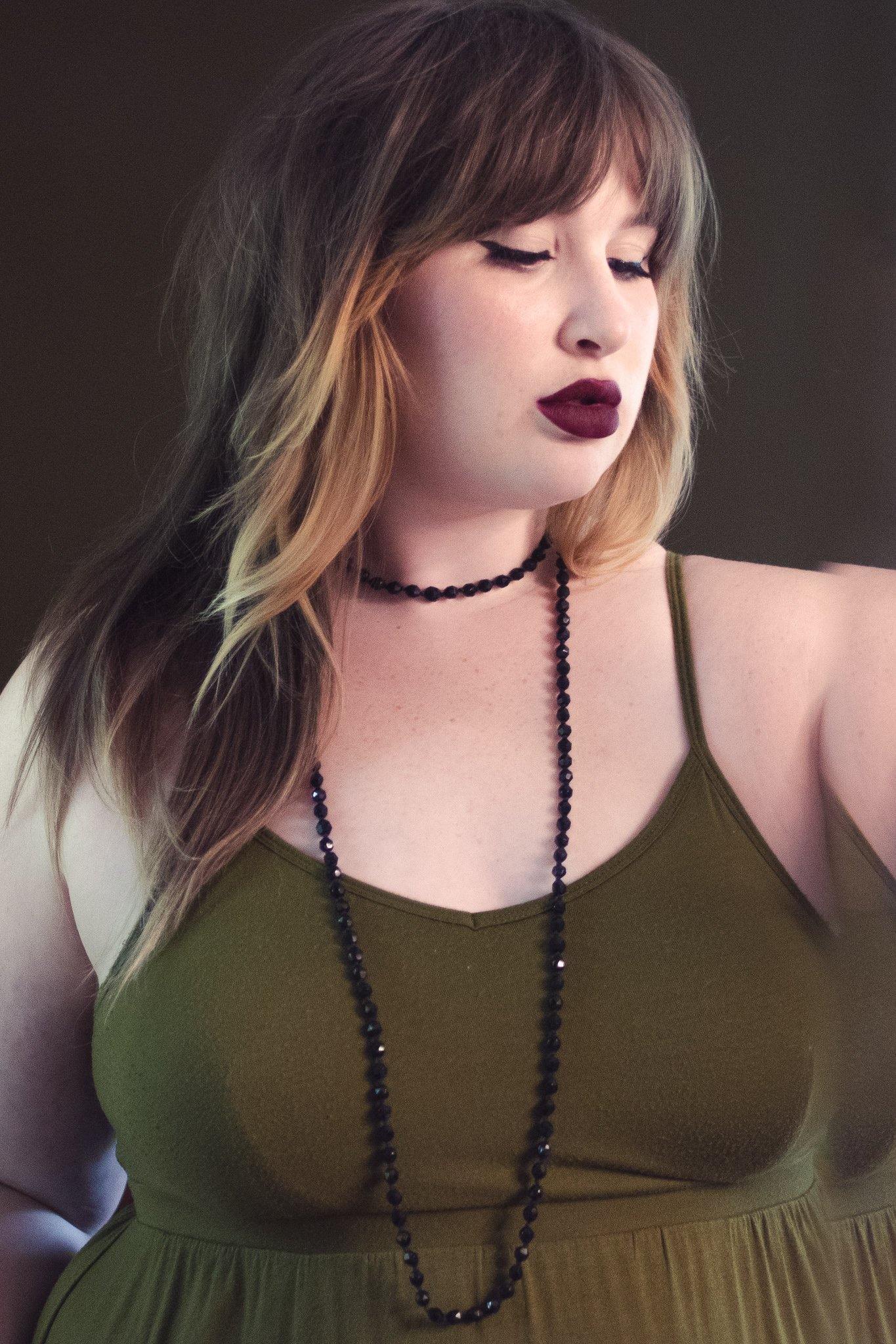 Vintage Czech Hand-Knotted Jet Glass Bead Flapper Necklace by Czech - Vintage Meet Modern Vintage Jewelry - Chicago, Illinois - #oldhollywoodglamour #vintagemeetmodern #designervintage #jewelrybox #antiquejewelry #vintagejewelry