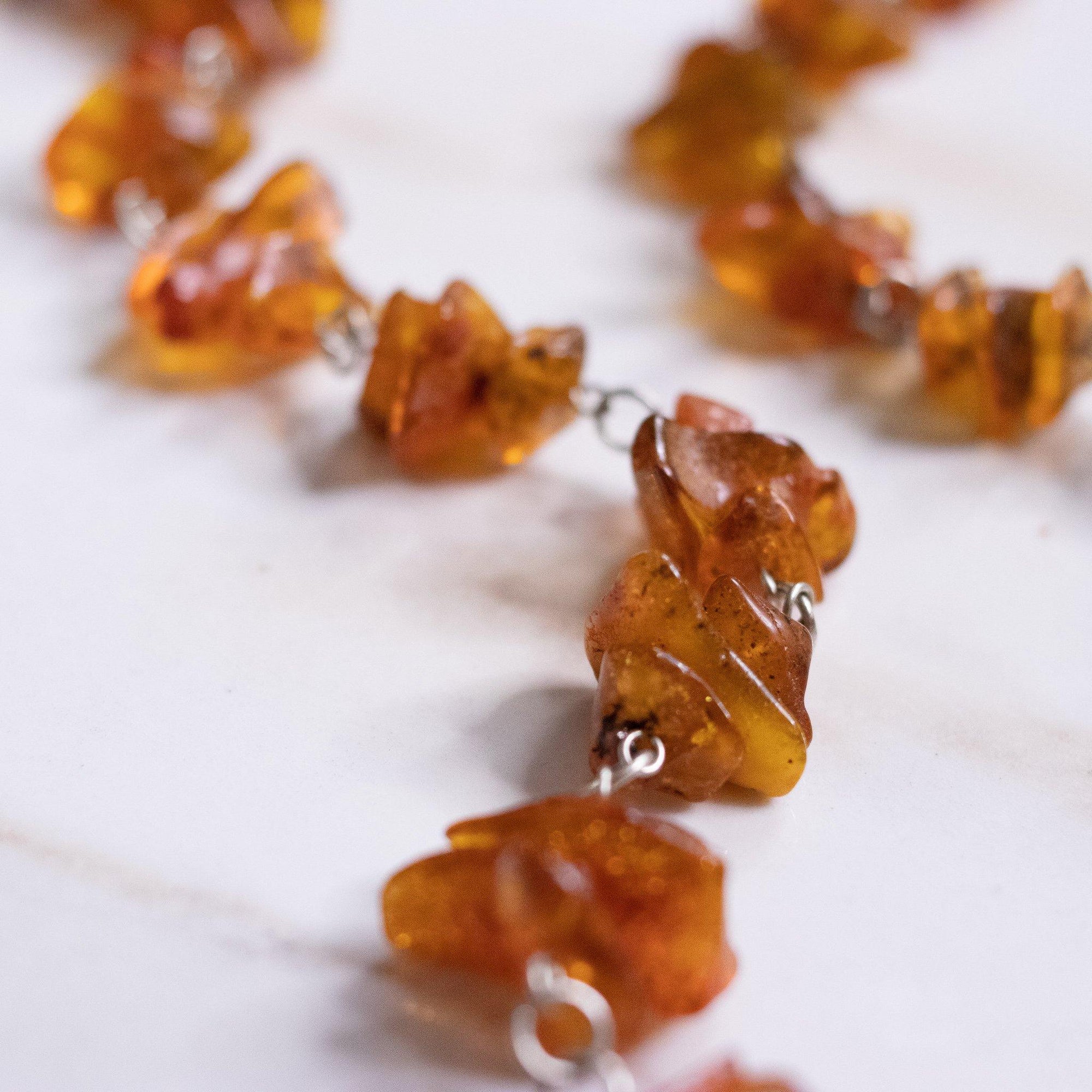 Vintage Genuine Baltic Amber Nugget Necklace by Made in Poland - Vintage Meet Modern Vintage Jewelry - Chicago, Illinois - #oldhollywoodglamour #vintagemeetmodern #designervintage #jewelrybox #antiquejewelry #vintagejewelry