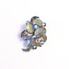 Vintage Judy Lee Blue Green Pressed Glass and Rhinestone Brooch by Judy Lee - Vintage Meet Modern Vintage Jewelry - Chicago, Illinois - #oldhollywoodglamour #vintagemeetmodern #designervintage #jewelrybox #antiquejewelry #vintagejewelry
