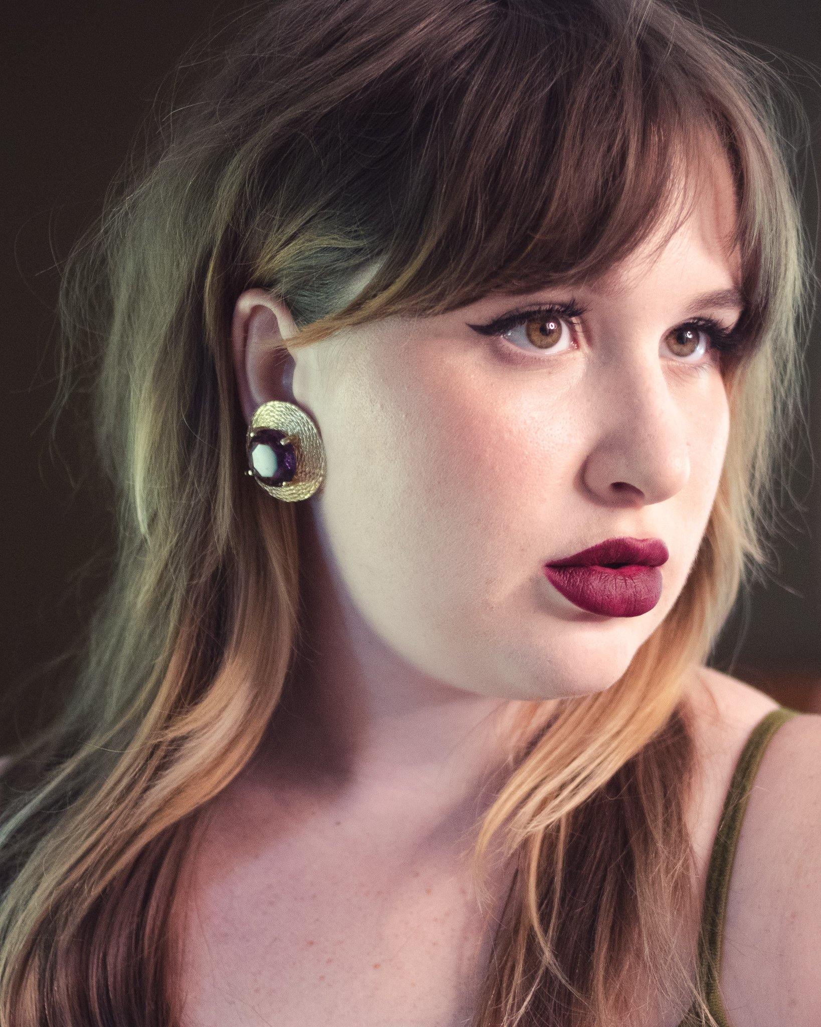 Vintage Royal Purple and Gold Statement Earrings by Hobe - Vintage Meet Modern Vintage Jewelry - Chicago, Illinois - #oldhollywoodglamour #vintagemeetmodern #designervintage #jewelrybox #antiquejewelry #vintagejewelry