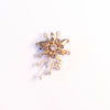 Vintage Smoke and Diamante Floral Spray Brooch by Unsigned Beauty - Vintage Meet Modern Vintage Jewelry - Chicago, Illinois - #oldhollywoodglamour #vintagemeetmodern #designervintage #jewelrybox #antiquejewelry #vintagejewelry