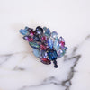 Vintage Blue and Rhinestone Leaf Brooch by Unsigned Beauty - Vintage Meet Modern Vintage Jewelry - Chicago, Illinois - #oldhollywoodglamour #vintagemeetmodern #designervintage #jewelrybox #antiquejewelry #vintagejewelry