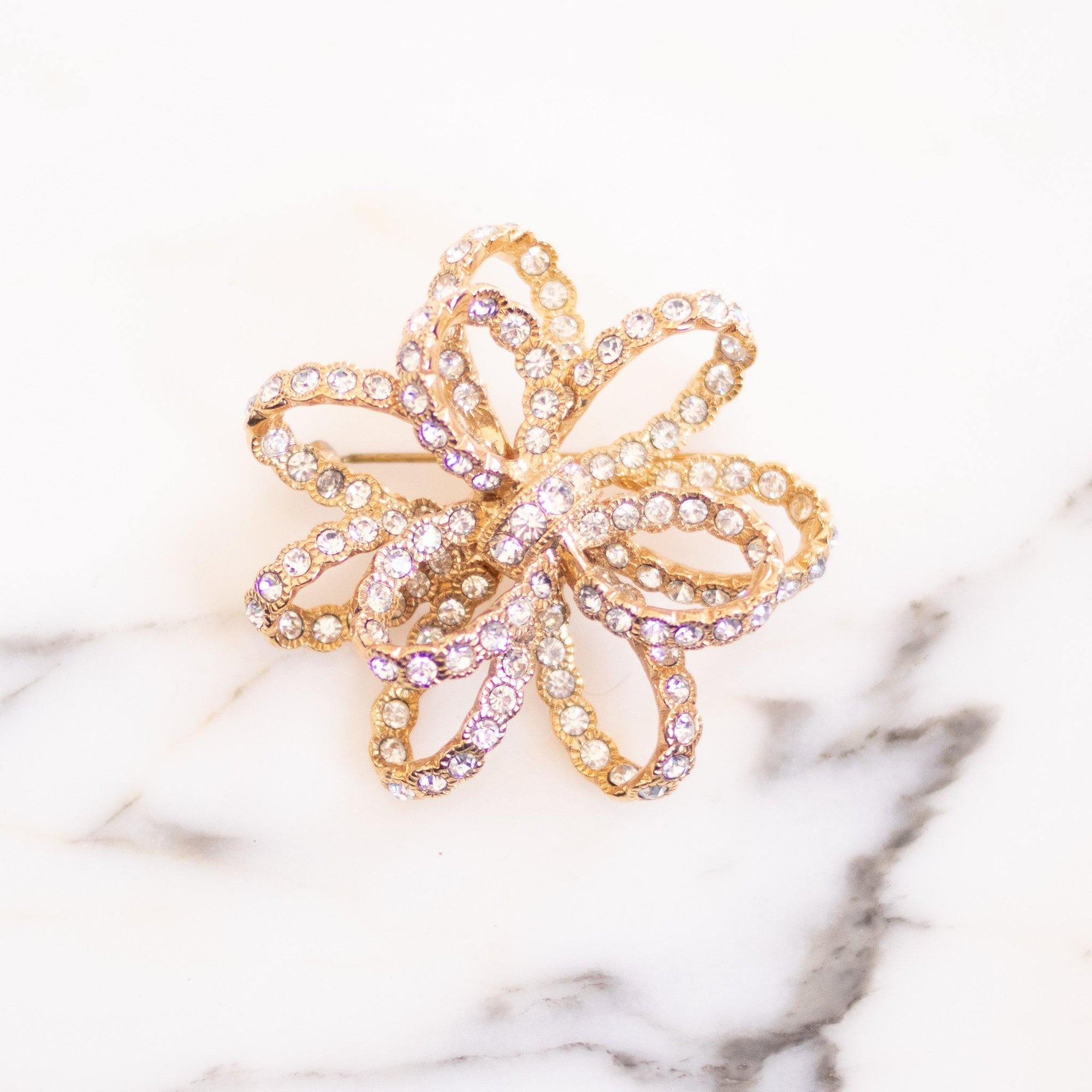 Vintage Nolan Miller Diamante Ribbon Bow by Nolan Miller - Vintage Meet Modern Vintage Jewelry - Chicago, Illinois - #oldhollywoodglamour #vintagemeetmodern #designervintage #jewelrybox #antiquejewelry #vintagejewelry