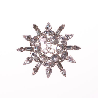 Vintage Art Deco Large Diamante Medallion Brooch by Unsigned Beauty - Vintage Meet Modern Vintage Jewelry - Chicago, Illinois - #oldhollywoodglamour #vintagemeetmodern #designervintage #jewelrybox #antiquejewelry #vintagejewelry