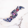 Vintage Juliana Large East West Style Blue and Purple Rhinestone Statement Brooch by Vintage Meet Modern - Vintage Meet Modern Vintage Jewelry - Chicago, Illinois - #oldhollywoodglamour #vintagemeetmodern #designervintage #jewelrybox #antiquejewelry #vintagejewelry