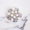 Vintage Sarah Coventry Faux Pearl and Turquoise Bead Brooch by Sarah Coventry - Vintage Meet Modern Vintage Jewelry - Chicago, Illinois - #oldhollywoodglamour #vintagemeetmodern #designervintage #jewelrybox #antiquejewelry #vintagejewelry