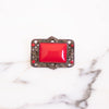 Vintage Czech Red Glass Brooch by Czech - Vintage Meet Modern Vintage Jewelry - Chicago, Illinois - #oldhollywoodglamour #vintagemeetmodern #designervintage #jewelrybox #antiquejewelry #vintagejewelry