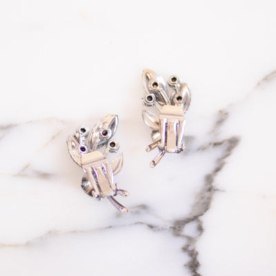 Vintage Light Blue Rhinestone Statement Earrings by Unsigned Beauty - Vintage Meet Modern Vintage Jewelry - Chicago, Illinois - #oldhollywoodglamour #vintagemeetmodern #designervintage #jewelrybox #antiquejewelry #vintagejewelry