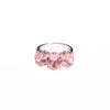 Vintage Pink Oval CZ Three Stone Ring by Sterling Silver - Vintage Meet Modern Vintage Jewelry - Chicago, Illinois - #oldhollywoodglamour #vintagemeetmodern #designervintage #jewelrybox #antiquejewelry #vintagejewelry