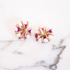 Vintage White with Pink and Purple Cluster Bead Statement Earrings by Unsigned Beauty - Vintage Meet Modern Vintage Jewelry - Chicago, Illinois - #oldhollywoodglamour #vintagemeetmodern #designervintage #jewelrybox #antiquejewelry #vintagejewelry