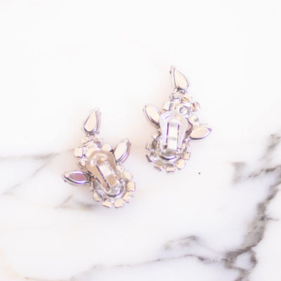 Vintage Pink Rhinestone Statement Earrings by Unsigned Beauty - Vintage Meet Modern Vintage Jewelry - Chicago, Illinois - #oldhollywoodglamour #vintagemeetmodern #designervintage #jewelrybox #antiquejewelry #vintagejewelry